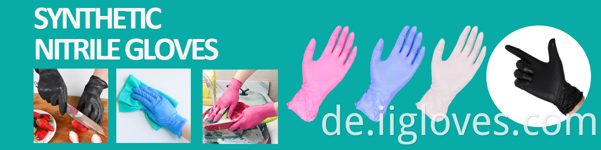 Starke Qualität pulverisiert freie nicht sterile Nitrilhandschuhe mit Malaysia-Handschuhen